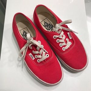 Red classic vans sz 4 big kids